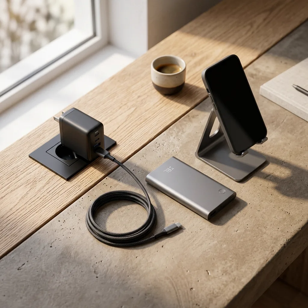 คัมภีร์จัด Everyday Charging Kit: เจาะลึกวิธีเลือกหัวชาร์จ GaN สายชาร์จ พาวเวอร์แบงก์ และขาตั้งให้แมตช์ลงตัว ปลอดภัยทุกการใช้งาน