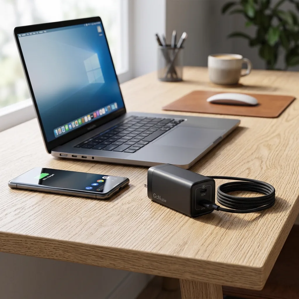 คู่มือเลือกซื้อหัวชาร์จ GaN 65W พกตัวเดียวจบ ชาร์จเร็วสมาร์ทโฟน แท็บเล็ต และโน้ตบุ๊ก เย็น ปลอดภัย ไร้กังวล