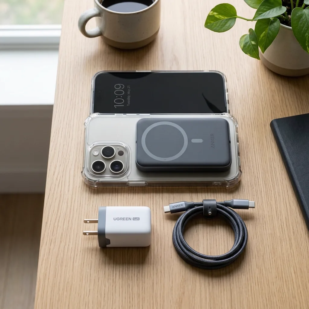 จัดเซ็ตแกดเจ็ตพกพา EDC สไตล์ MagSafe: รวม 4 ไอเทมพาวเวอร์แบงค์ หัวชาร์จ GaN สายถัก และเคสกันกระแทก ชาร์จไว คล่องตัวตลอดวัน